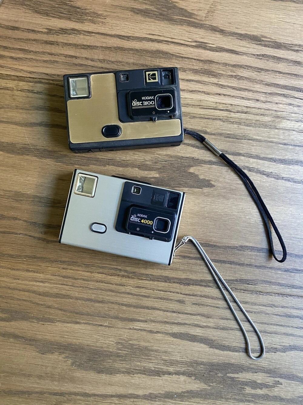 Vintage Kodak Disc Cameras 4000 And 3100 Disc Film Cameras UNTESTED Lot Of 2